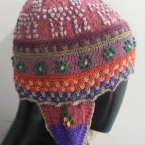 Peruvian handmade chullo - hat - hat for women - warm winter - knitted in wool main image 7